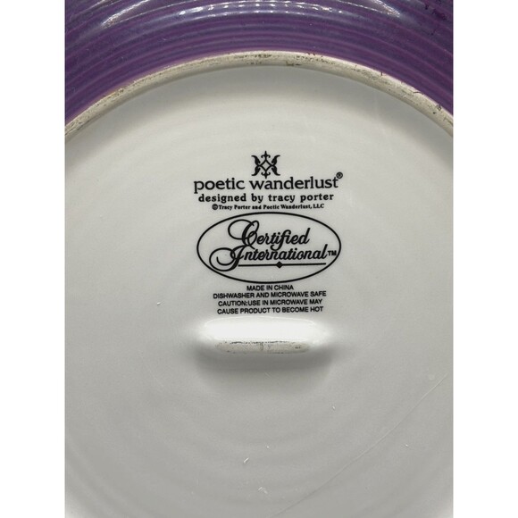Tracy Porter Poetic Wanderlust Dinner Plates 11” Set of 2 Colorful Floral Boho - Picture 6 of 13
